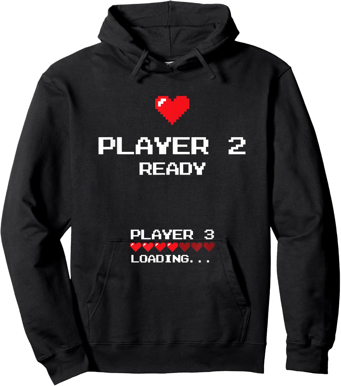 Player 2 Player 3 Loading - Retro Gaming - Baby Announcement Hoodie - Hoodie | Black