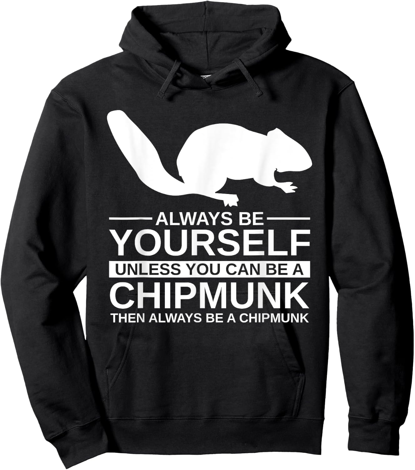 Always Be Yourself Chipmunk Gift Women Rodent Animal Hoodie - Hoodie | Black
