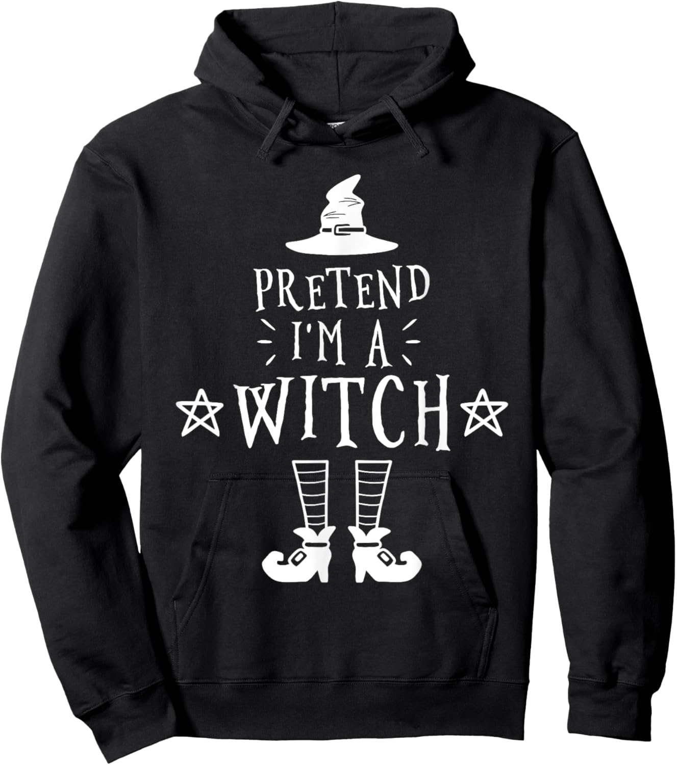 Pretend I'm A Witch Halloween Costume Hoodie - Hoodie | Black
