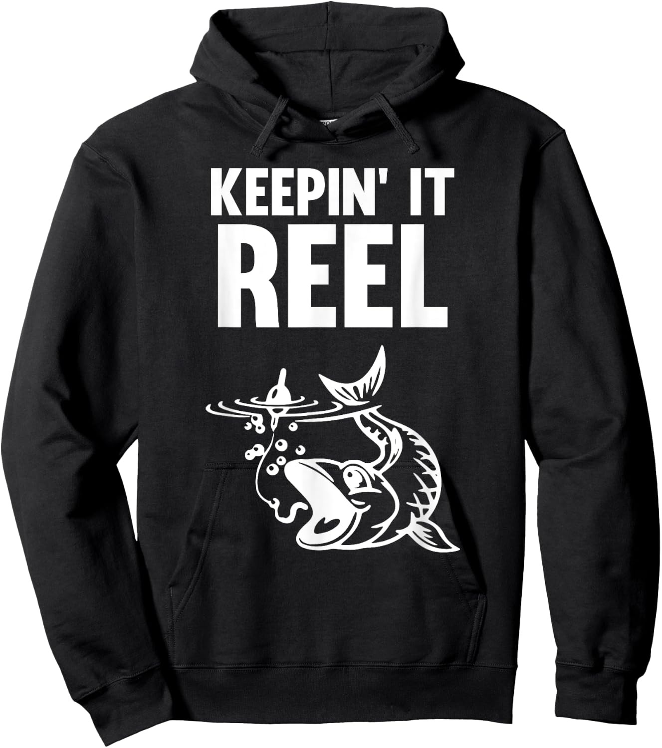 Keepin It Reel Fish Hook Hoodie - Hoodie | Black