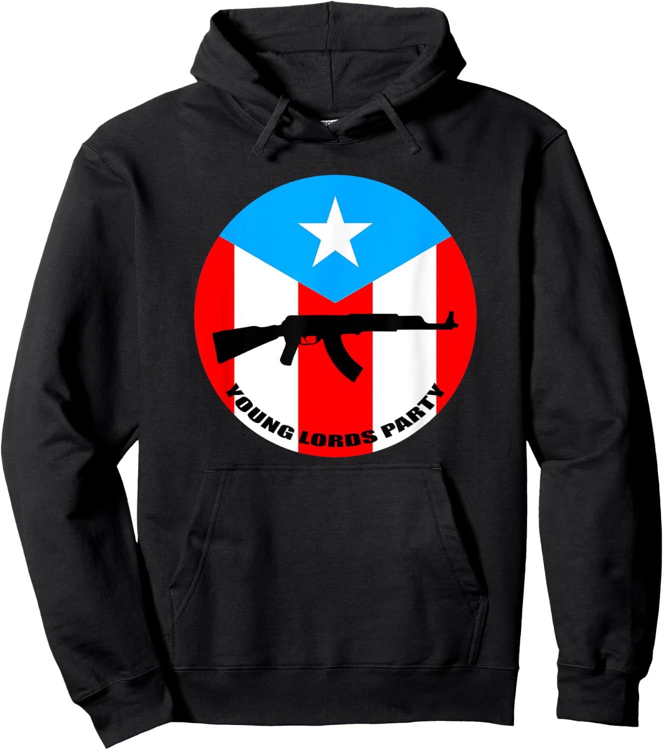 Young Lords Shirt Puerto Rican Flag Logo Gift Hoodie - Hoodie | Black