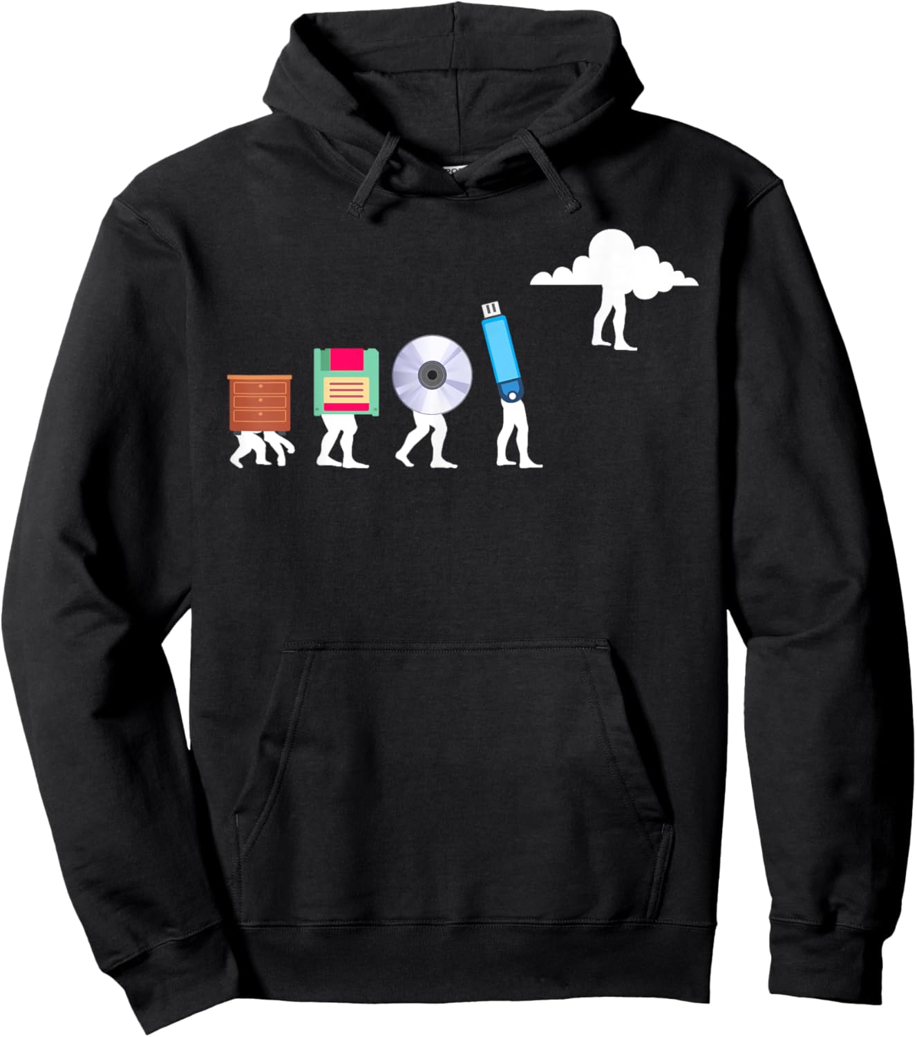 Funny Cloud Evolution Computer Science Programmer Nerd Gift Hoodie - Hoodie | Black