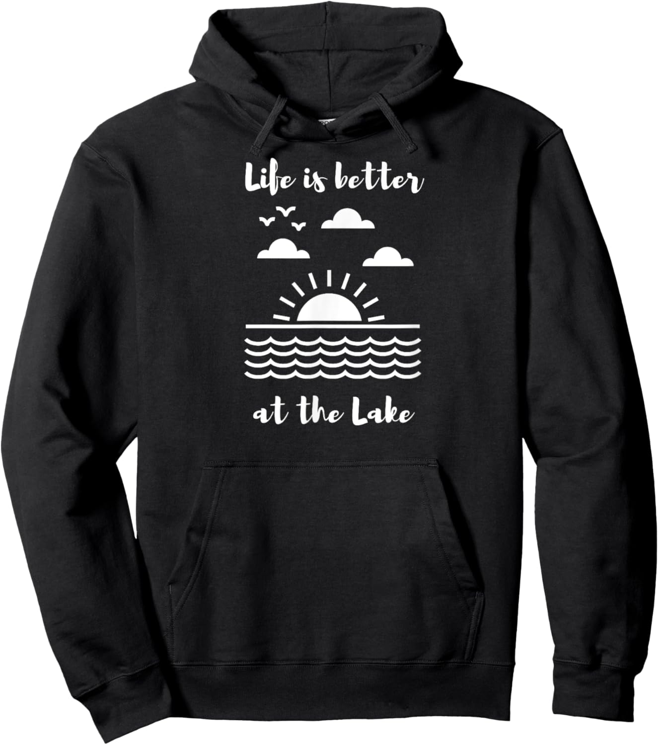 Life is better at the Lake for Lake Cottage and Cabin Hoodie - Hoodie | Black