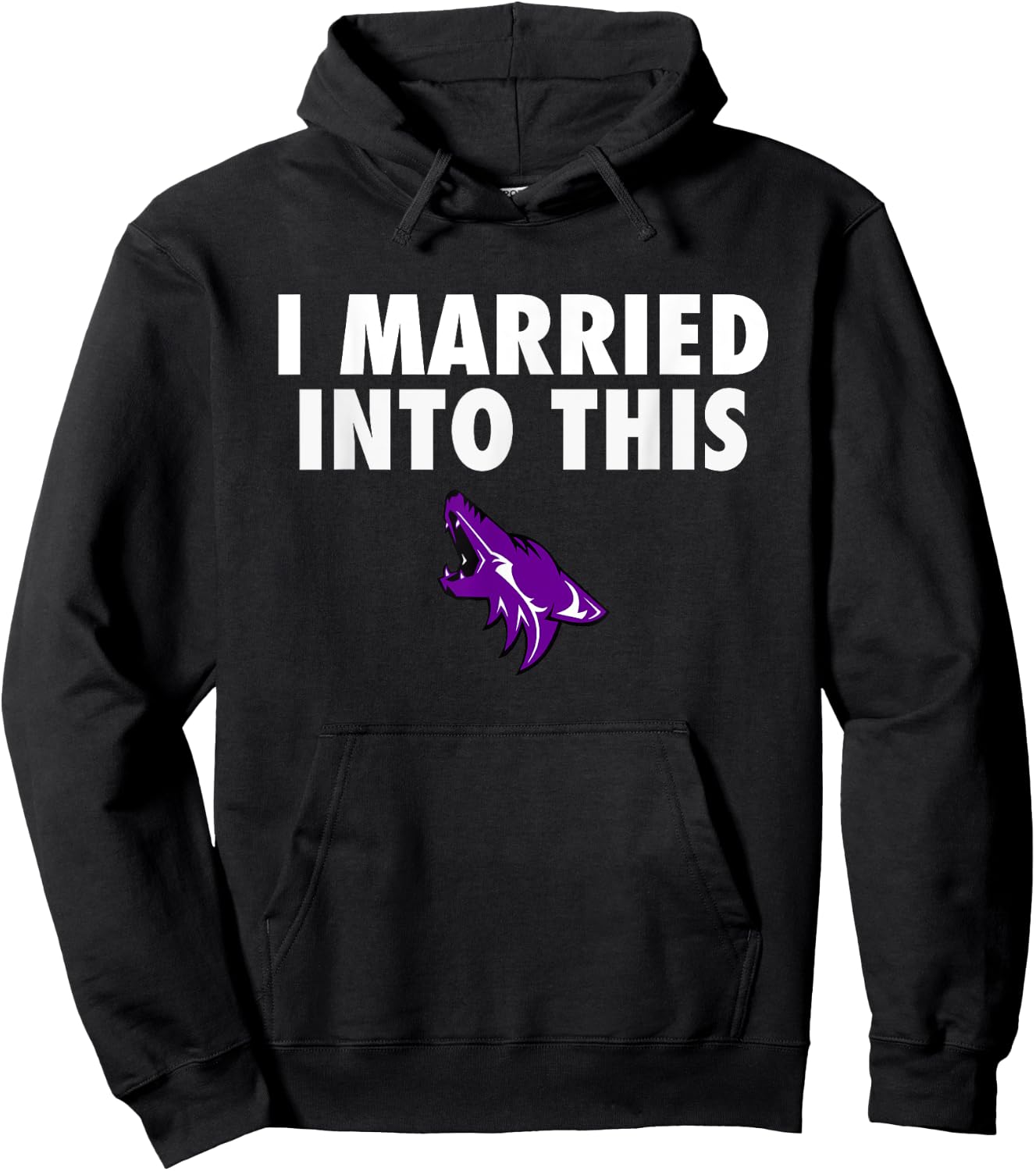 Anna Coyotes Logo I Married Into This HS Hoodie - Hoodie | Black
