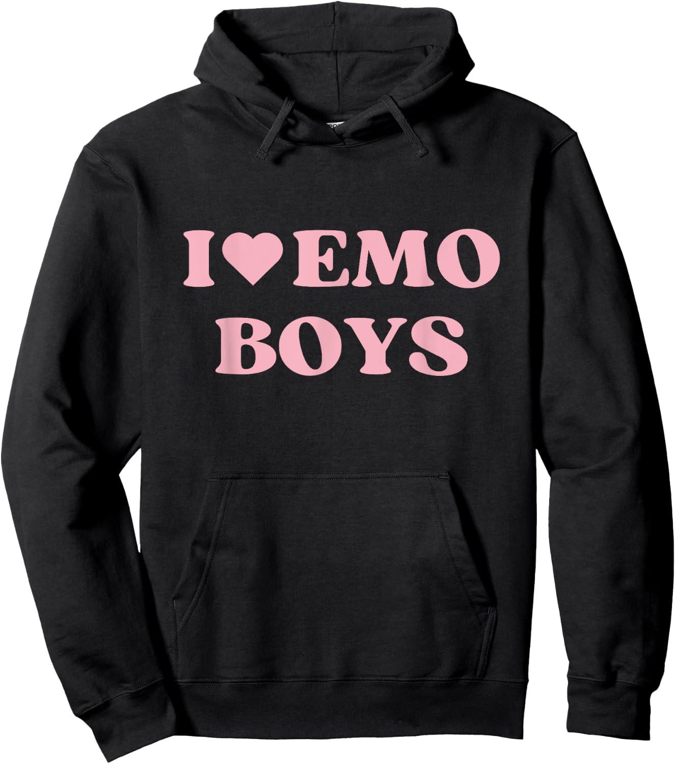 I Love Emo Boys I Heart Emo Boys Cute Design Hoodie - Hoodie | Black
