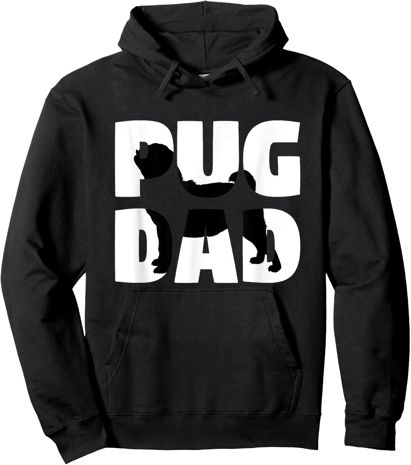 Pug Dad Pug Gift Father Dog Dad Women Hoodie - Hoodie | Black
