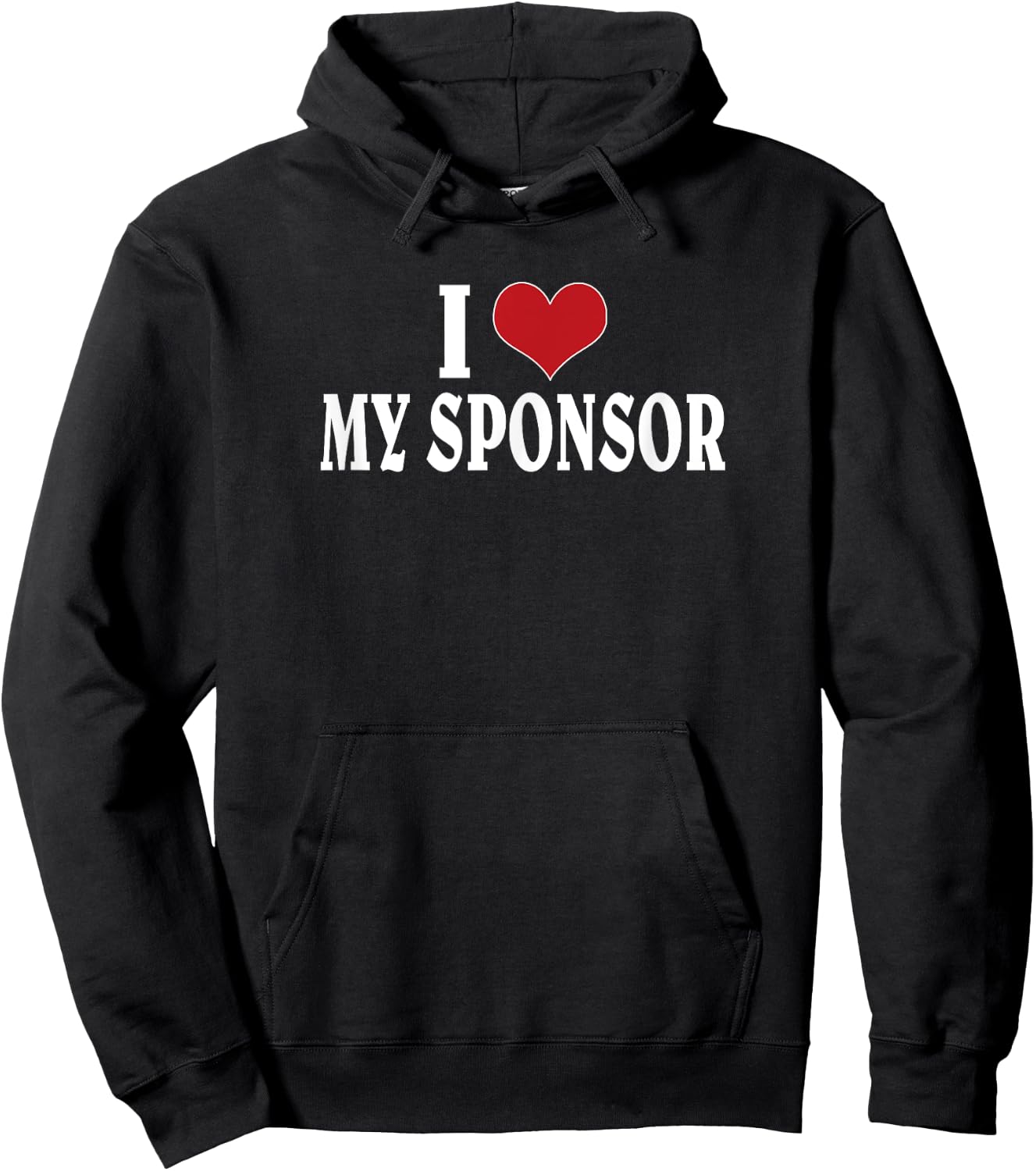 I Love My Sponsor Alcoholics Anonymous AA Daily Reflection Hoodie - Hoodie | Black