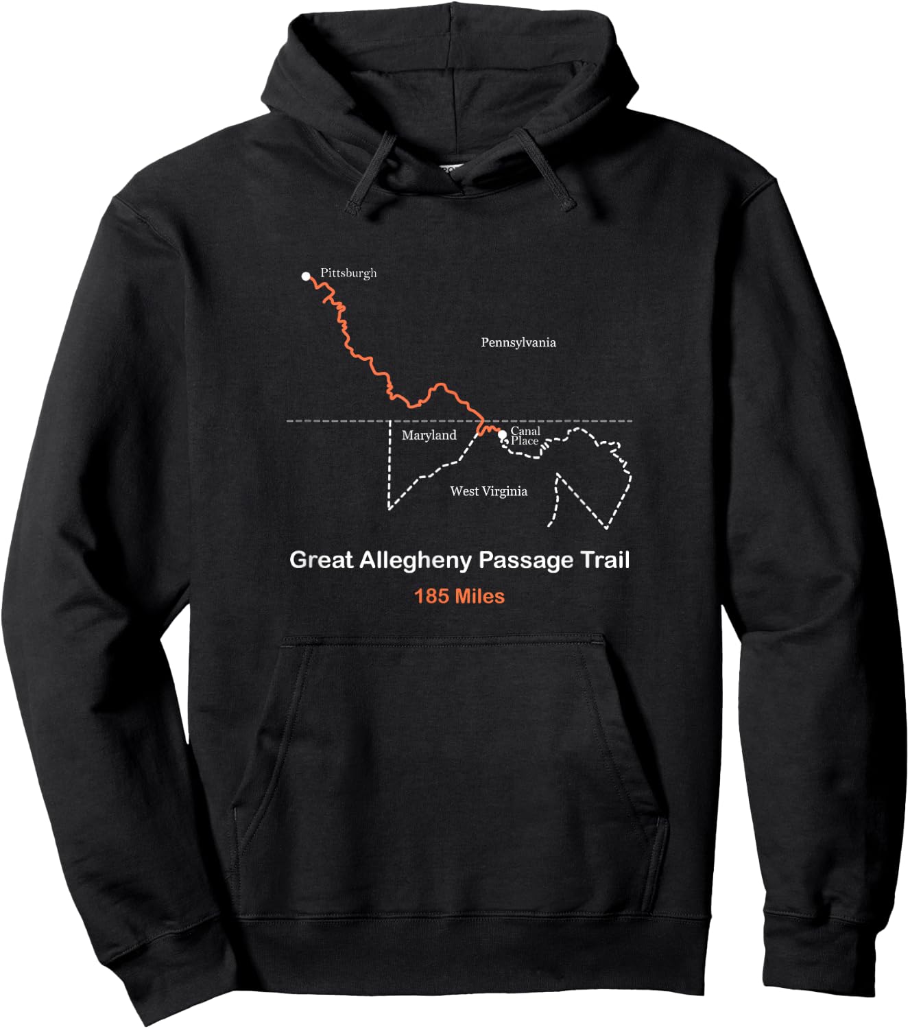 Route Map of the GAP Trail Hoodie - Hoodie | Black