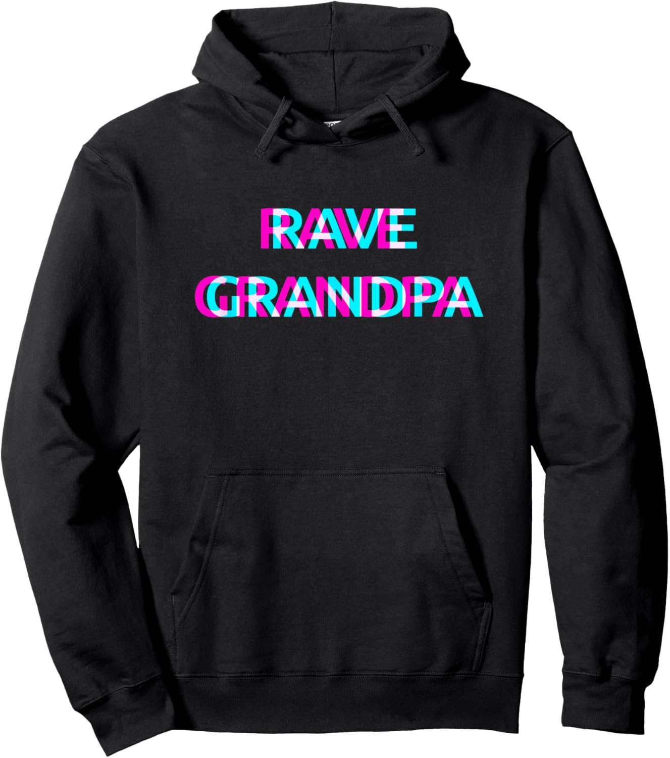 Rave Grandpa Techno EDM Music Festival Party Raver Hoodie - Hoodie | Black