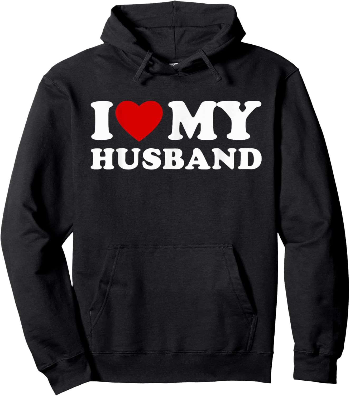 I Love My Husband I Heart My Husband Hoodie - Hoodie | Black
