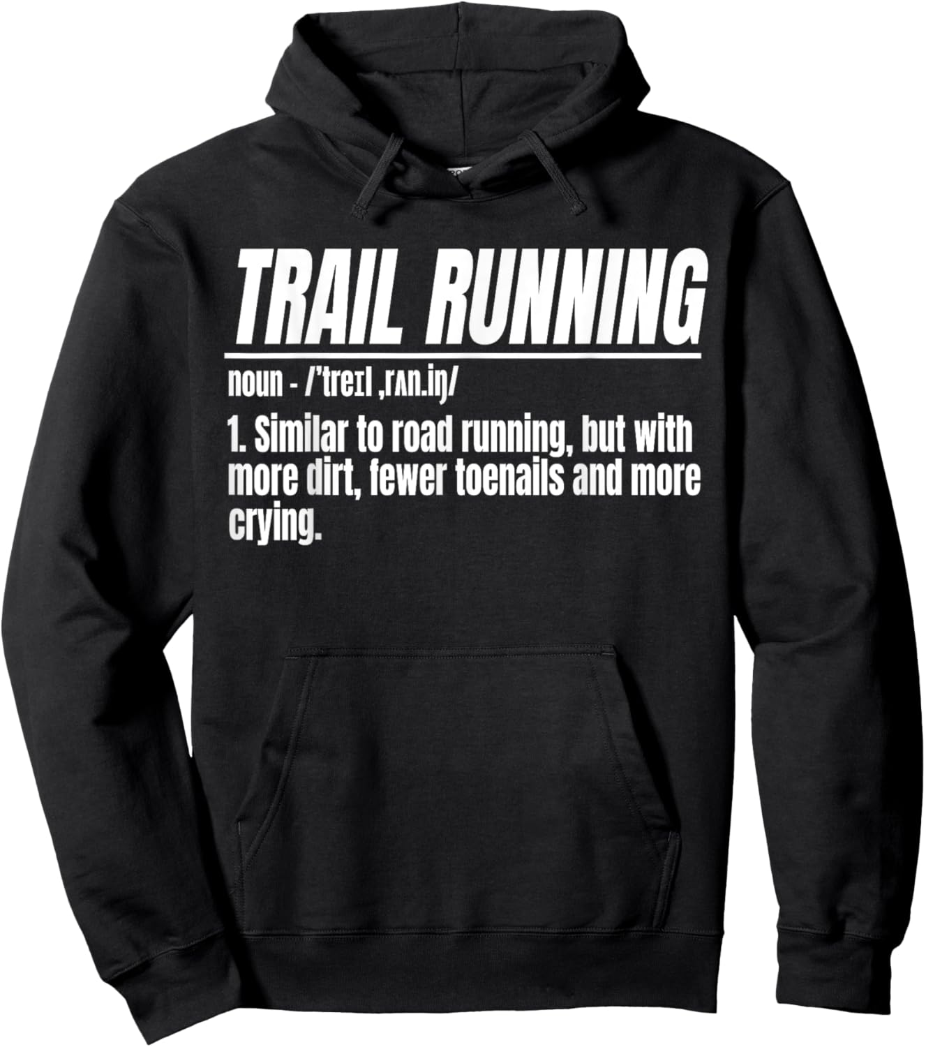 Trail Running Noun Ultra Runner Mountain Racer Sport Hoodie - Hoodie | Black