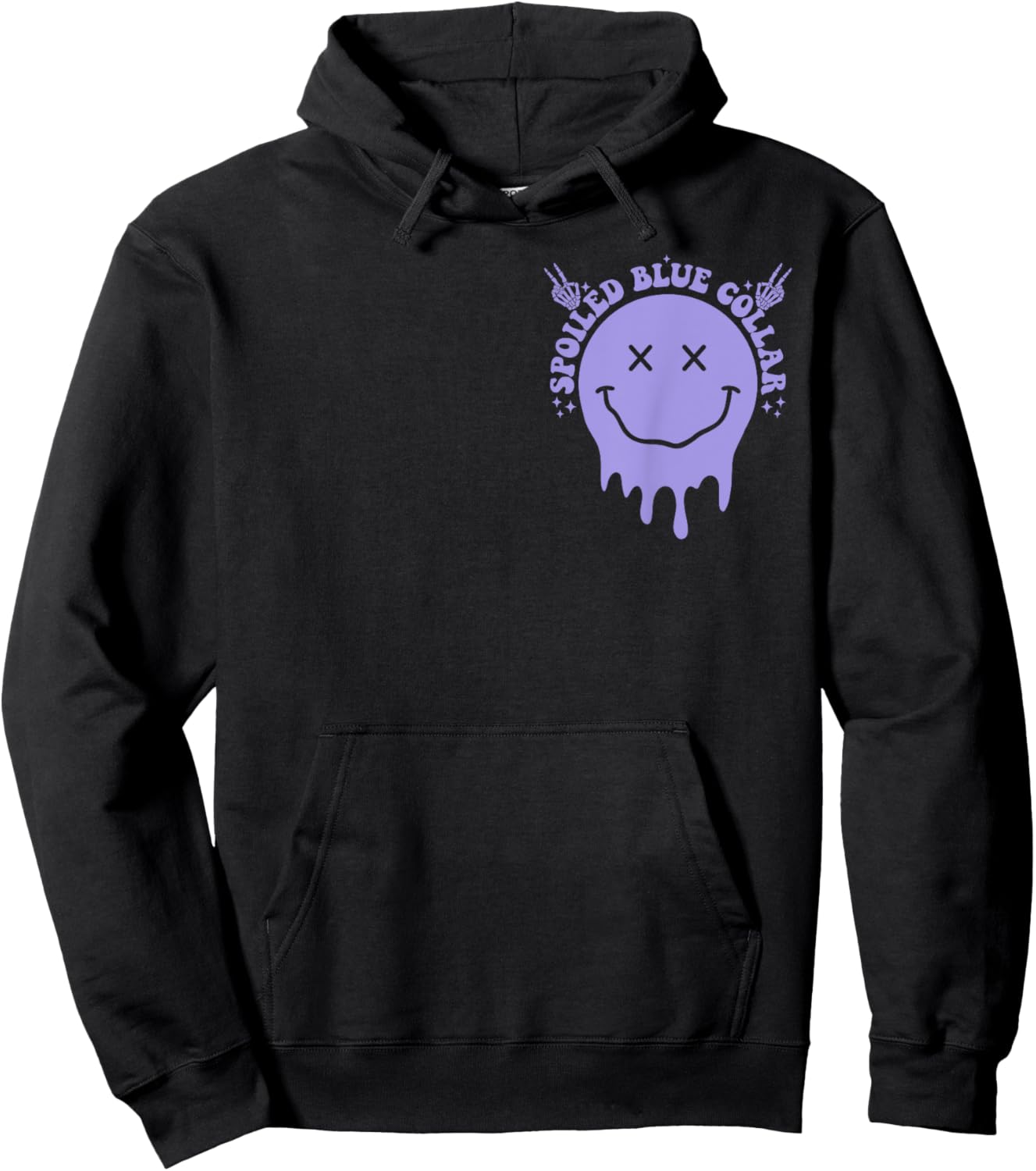 Spoiled By My Blue Collar Man (TWO SIDE) Hoodie - Hoodie | Black