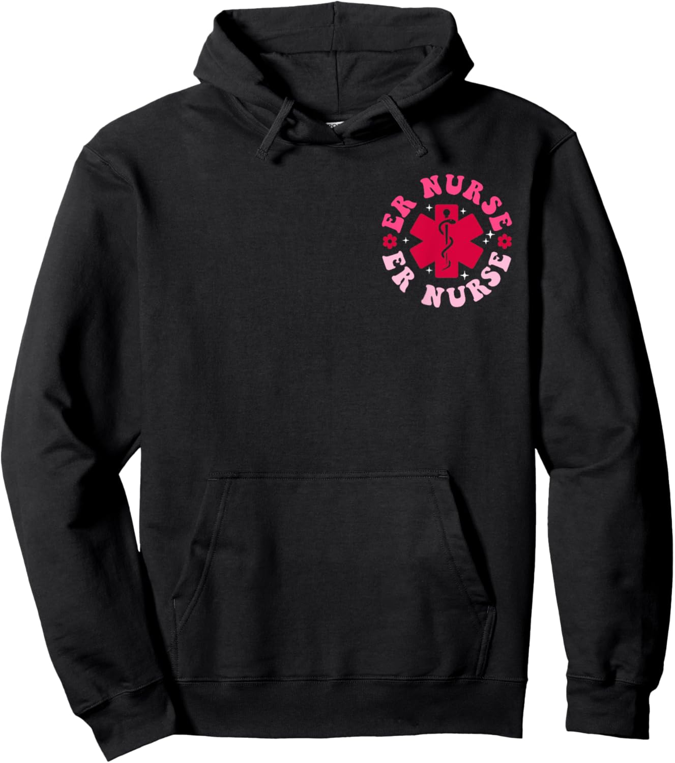 ER Nurse shirts ER RN Emergency Department 2-sided Hoodie - Hoodie | Black