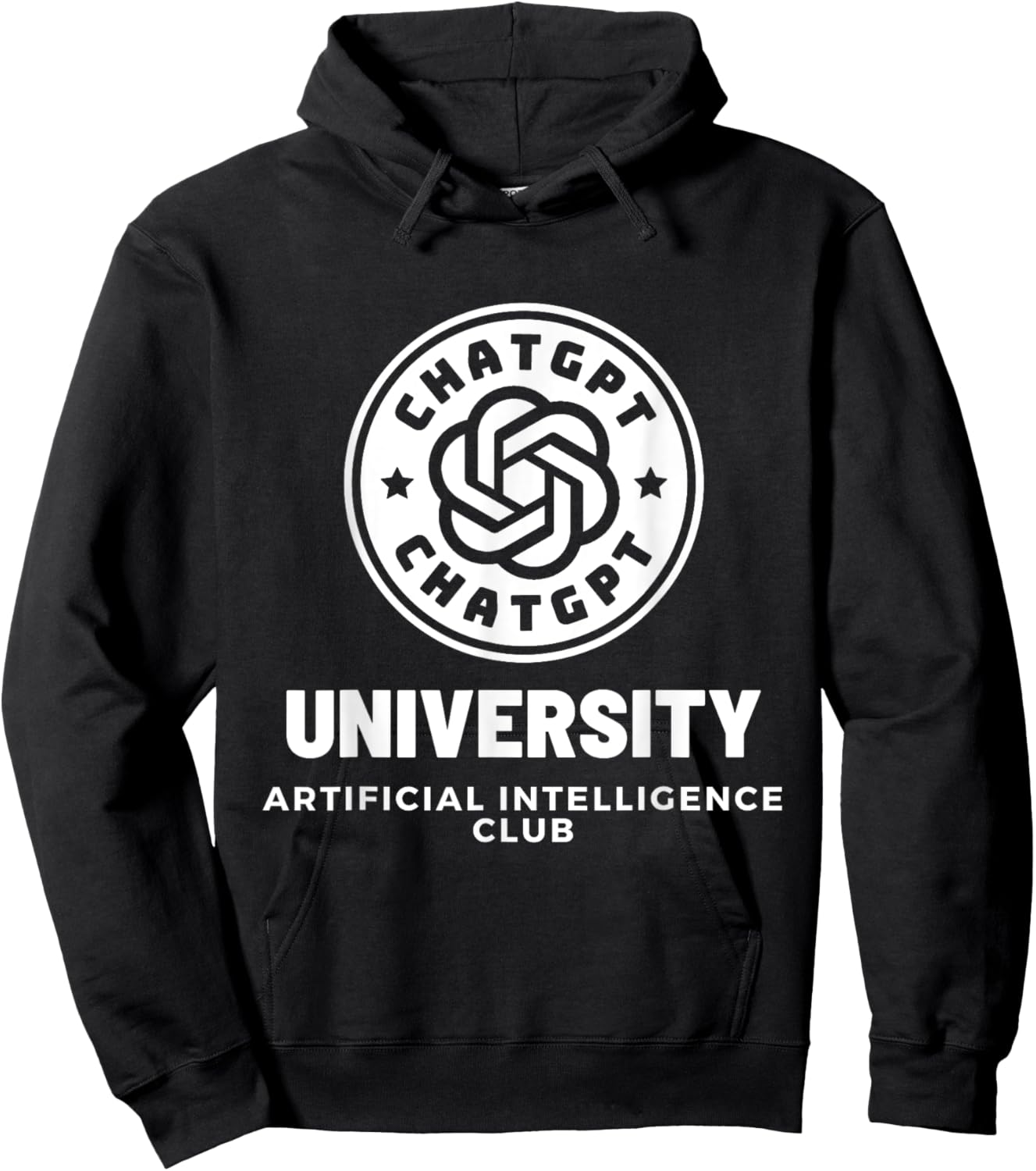 ChatGPT University Artificial Intelligence Club Funny AI Hoodie - Hoodie | Black