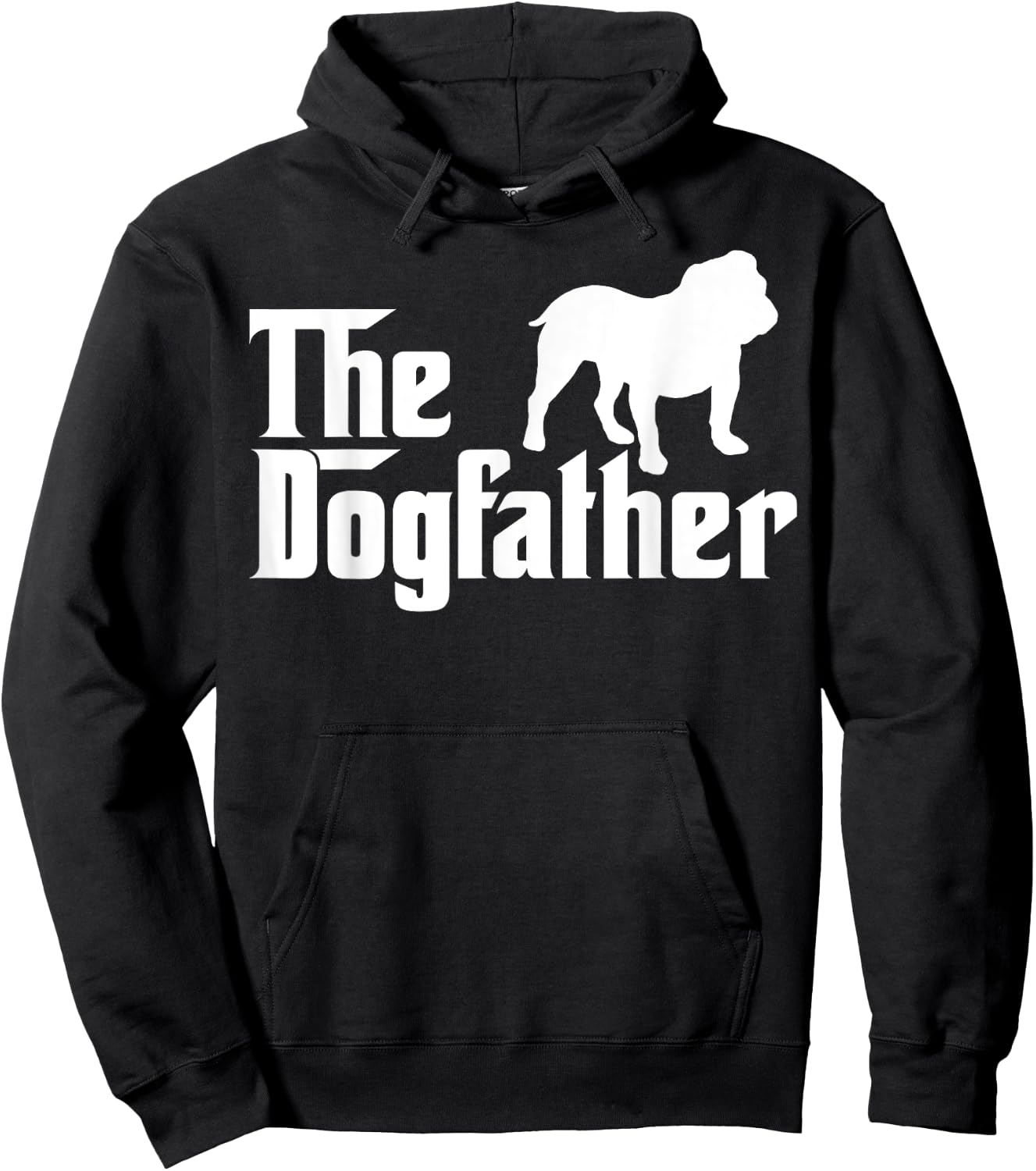 The Dogfather Bulldog Funny Hoodie - Hoodie | Black