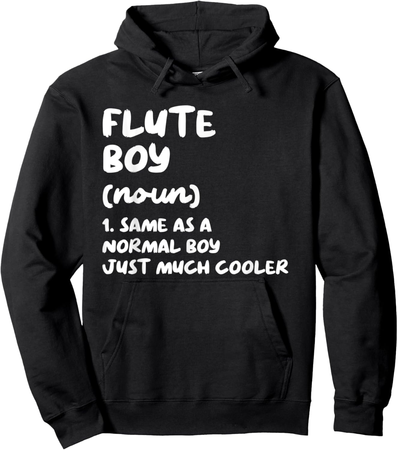 Flute Boy Definition Funny Musician Hoodie - Hoodie | Black