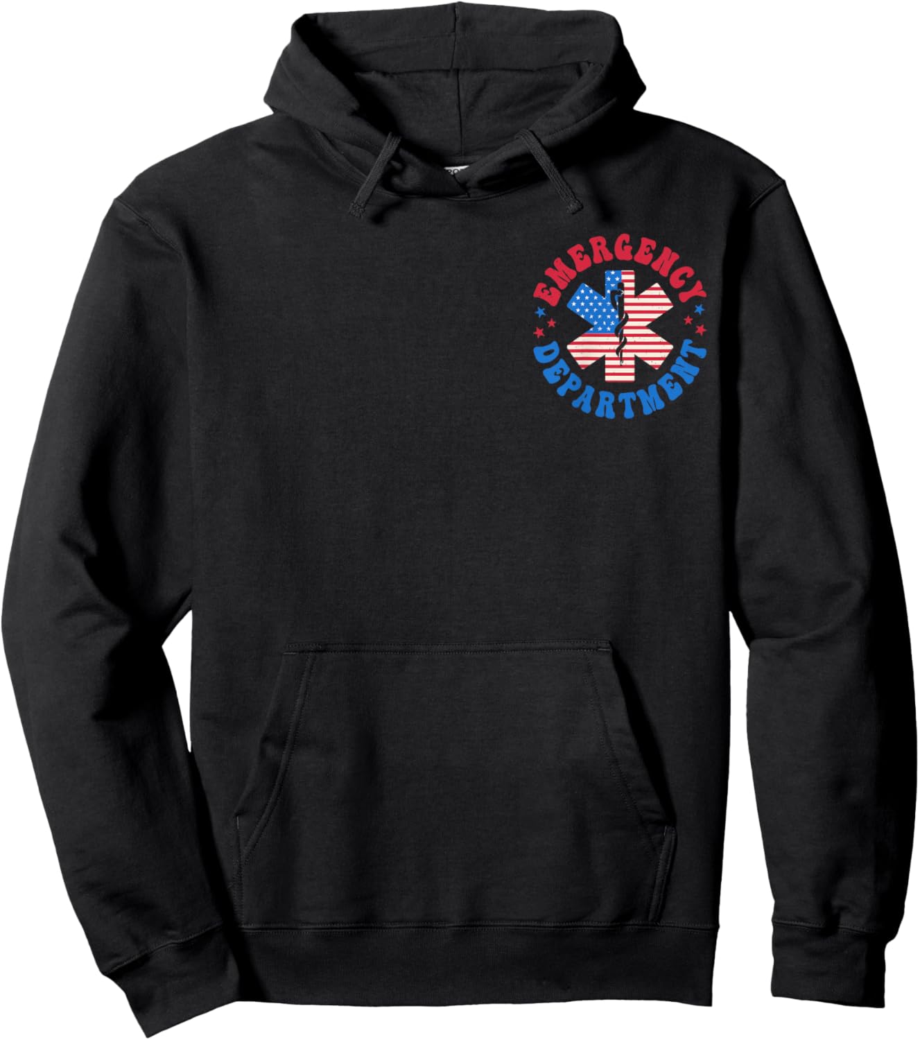 Emergency Department 4th of July USA Emergency Room Er Nurse Hoodie - Hoodie | Black