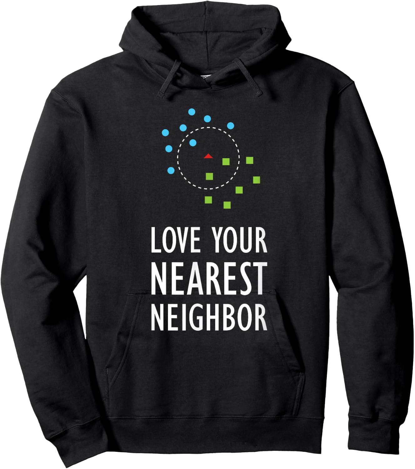 Machine Learning Nearest Neighbor Algorithm AI Artificial Hoodie - Hoodie | Black