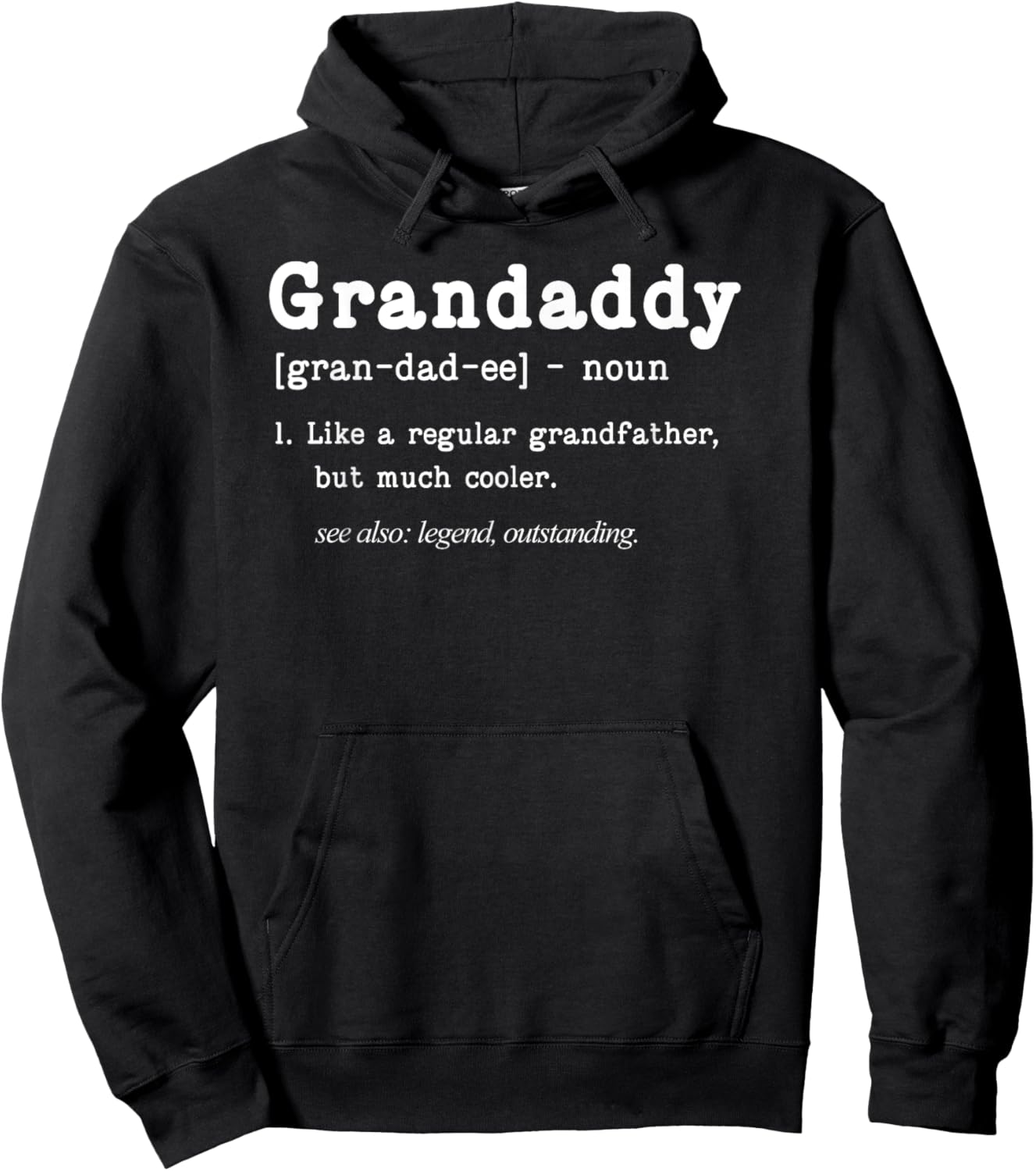 Grandaddy Definition Father's Day Dad Grandpa Hoodie - Hoodie | Black