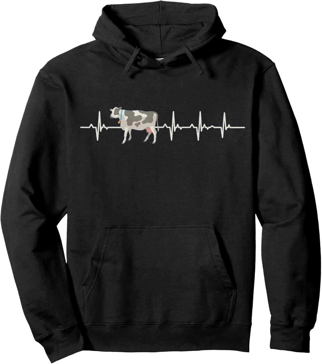 I Love My Cow Valve Funny Heartbeat Patient Gift Men Women Hoodie - Hoodie | Black