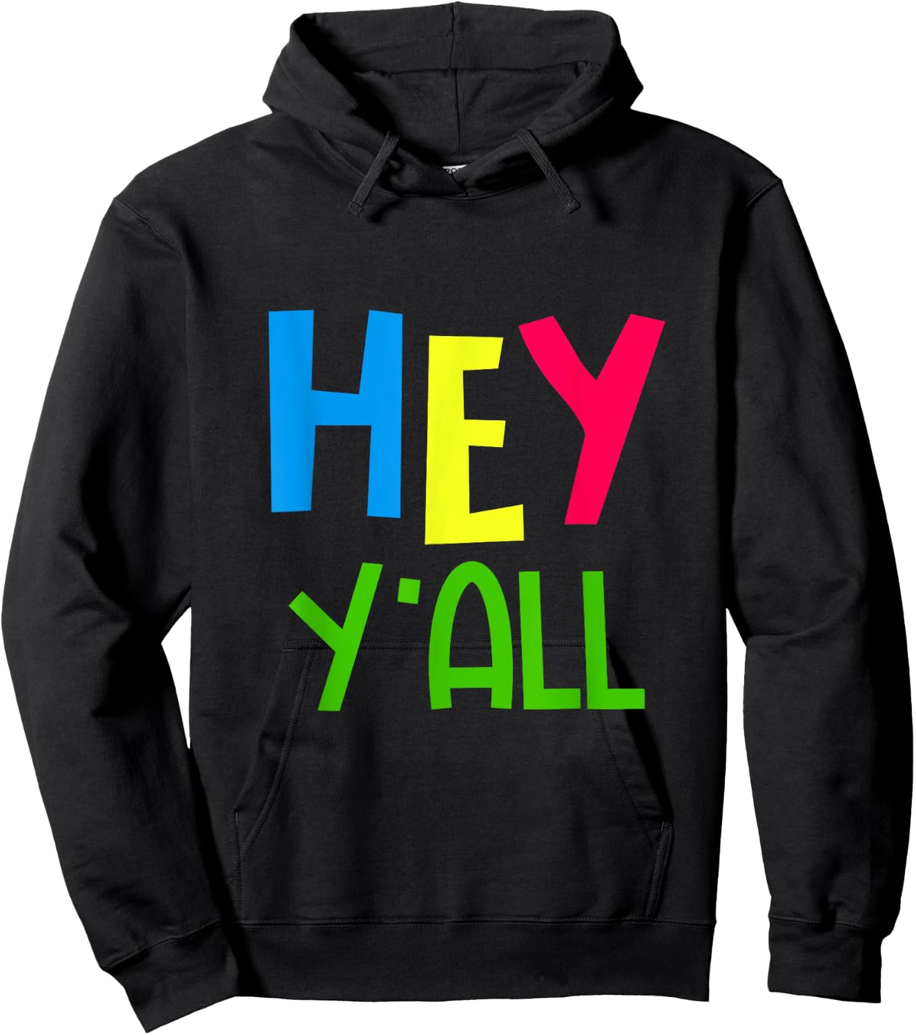 GGT Southern Hey Yall Georgia Texas Alabama Friendly Hoodie - Hoodie | Black