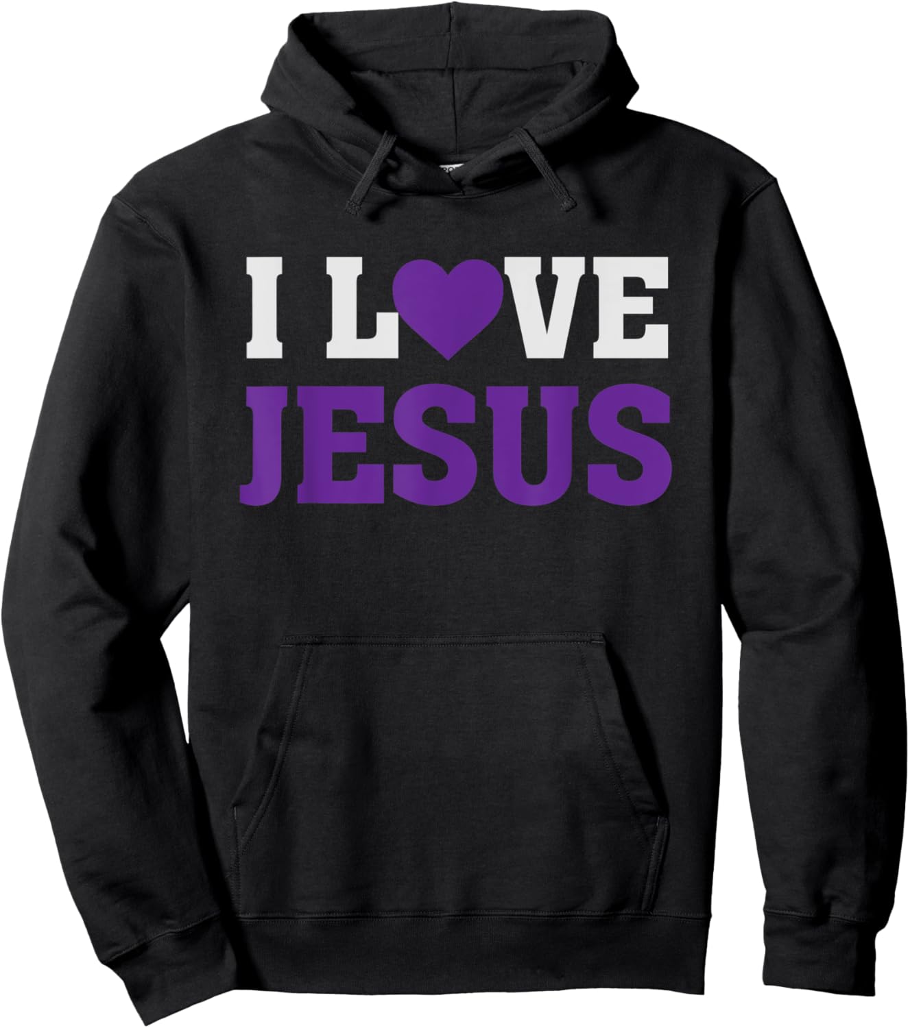 I Heart Love Jesus - Christian Faith Believer Quote Saying Hoodie - Hoodie | Black