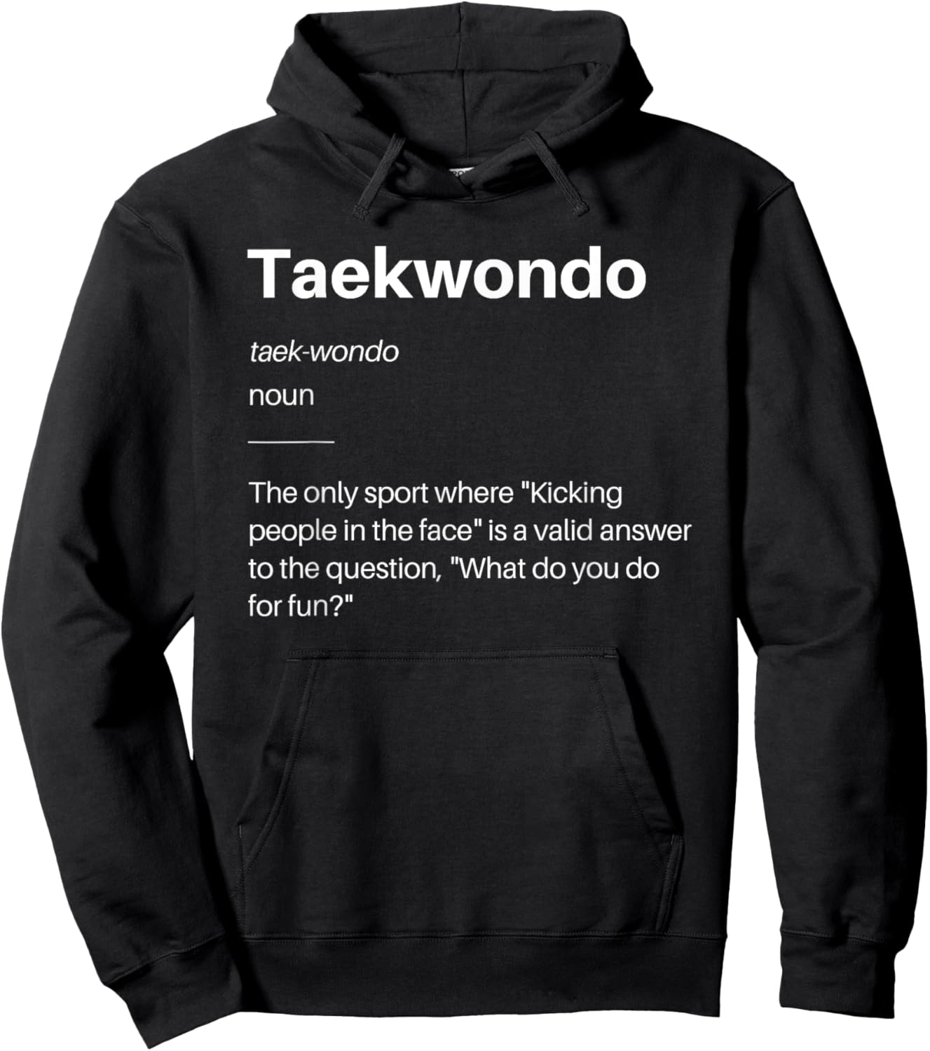 Funny Taekwondo Definition Martial Arts Students Instructors Hoodie - Hoodie | Black