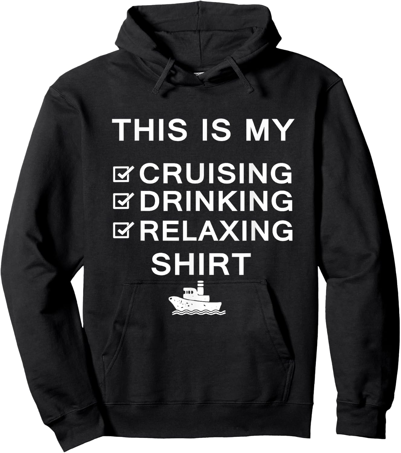 This Is My Cruising Drinking Relaxing Funny Cruise Hoodie - Hoodie | Black