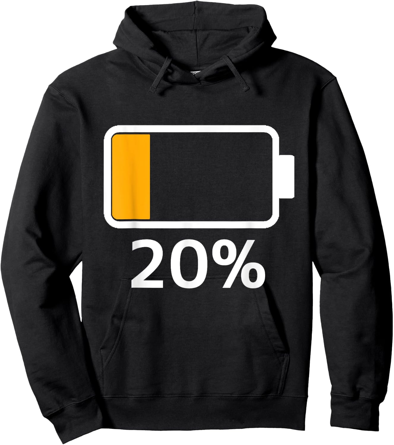 Battery 20% Charged Energy Battery low dead Hoodie - Hoodie | Black