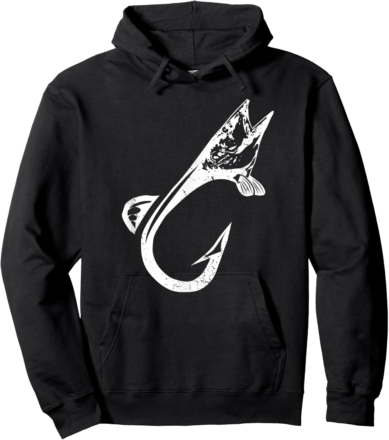 Cool Fishing Hook Muskie Fish Musky Fishing Hooks Fisherman Hoodie - Hoodie | Black