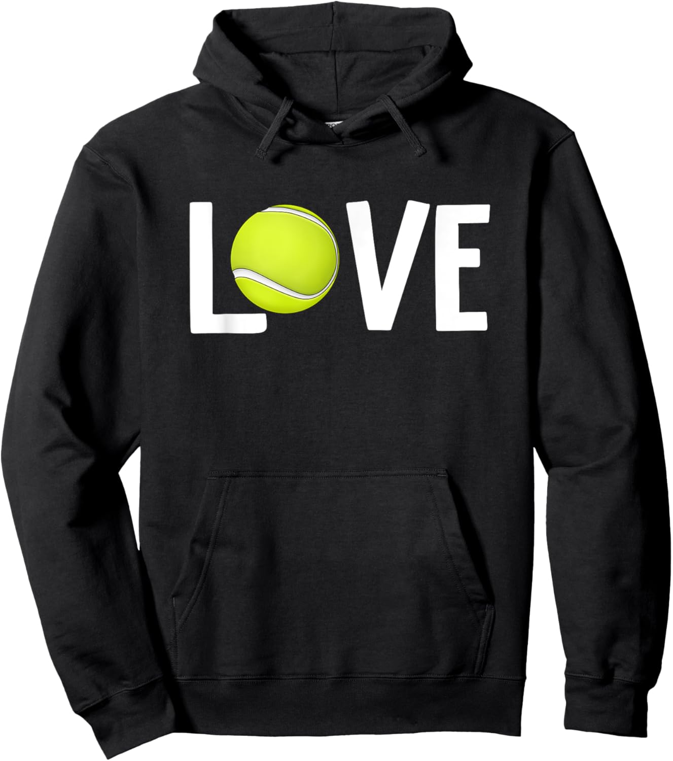Valentine's Day LOVE Tennis Hoodie - Hoodie | Black