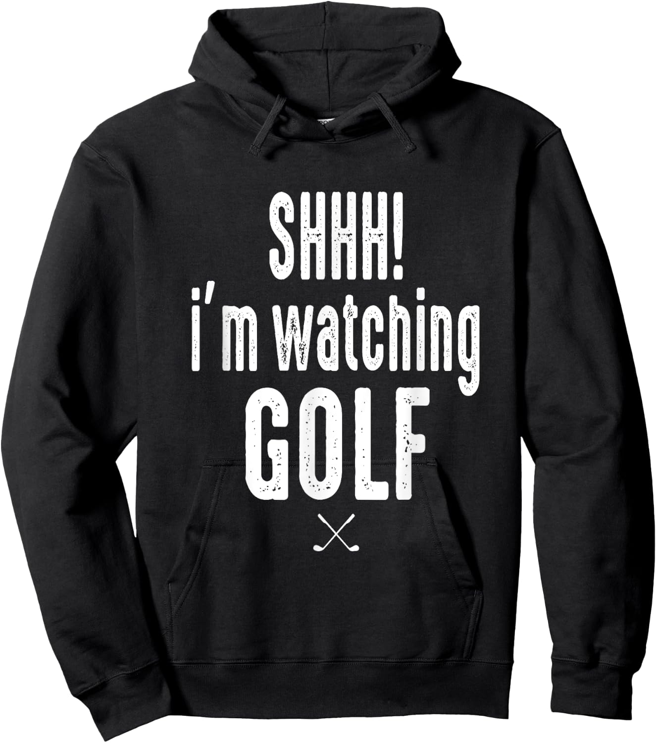 Masters and Chill SHHH Im Watching Golf Funny Golf Fan Hoodie - Hoodie | Black