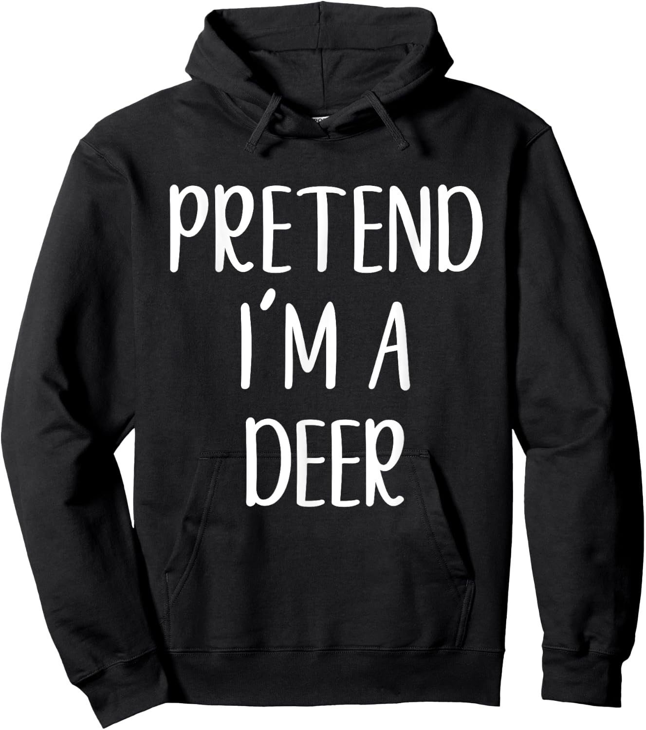 Pretend I'm A Deer Costume Halloween Simple Funny Hoodie - Hoodie | Black