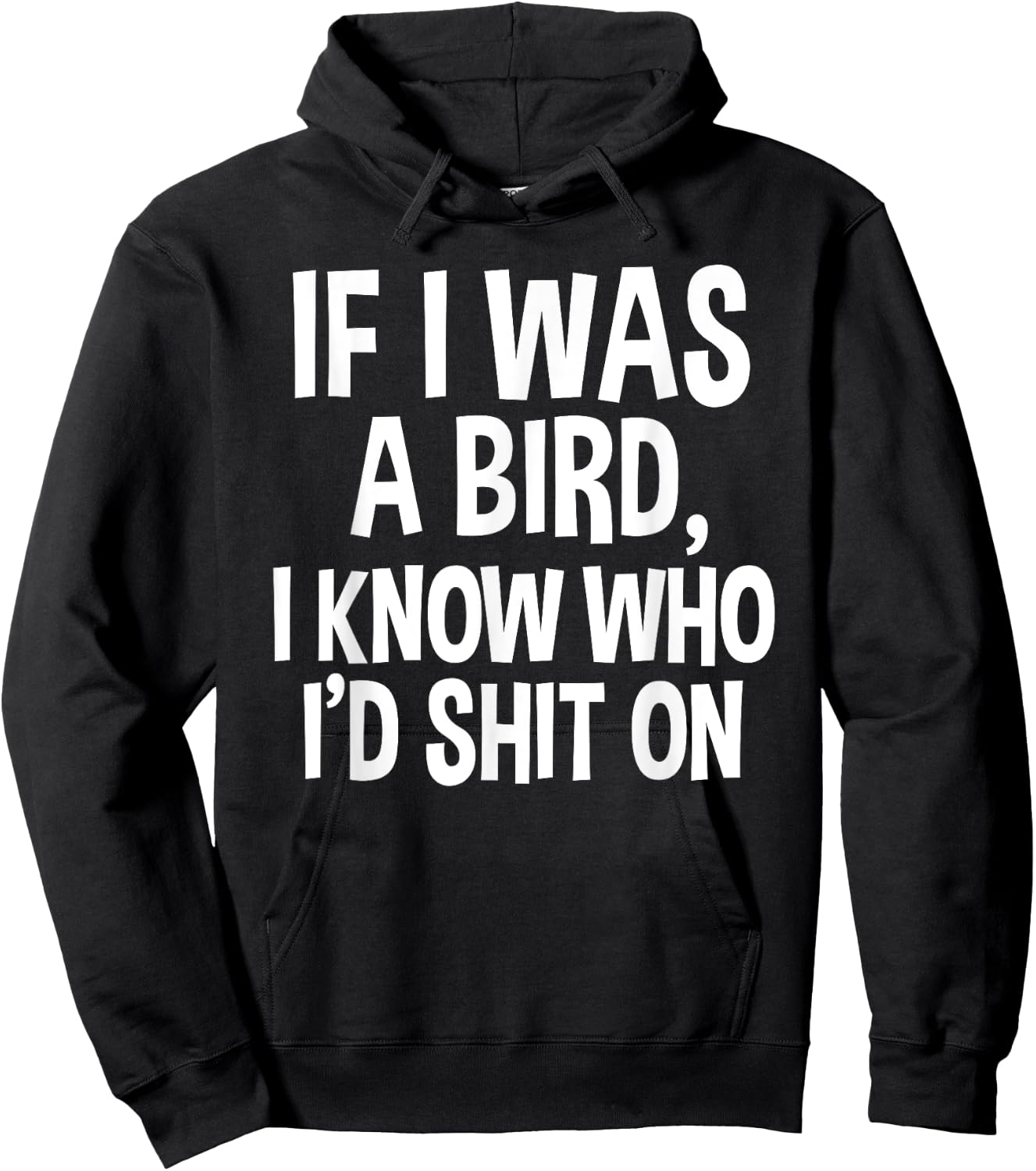 If I Was A Bird, I Know Who I'd Shit On Funny Gift Shirt Hoodie - Hoodie | Black