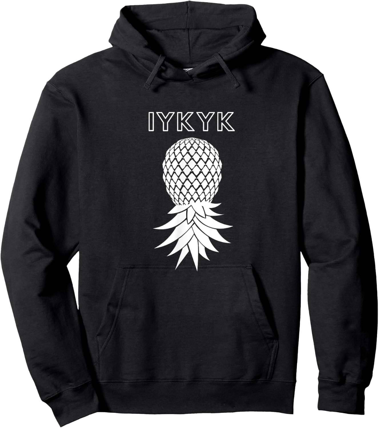 IYKYK Upside Down Pineapple Swingers Funny Swing Hoodie - Hoodie | Black