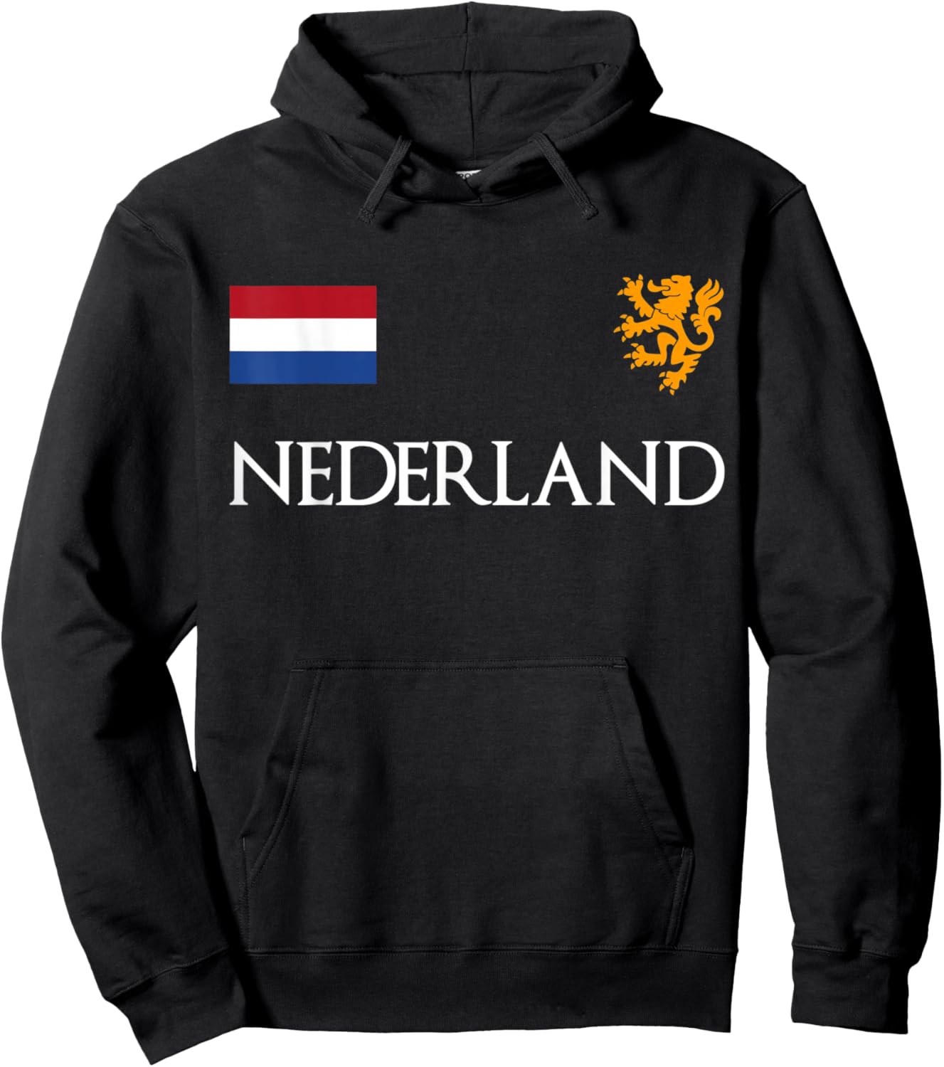 Nederland Tricolor Souvenir Proud Flag Of Netherlands Hoodie - Hoodie | Black