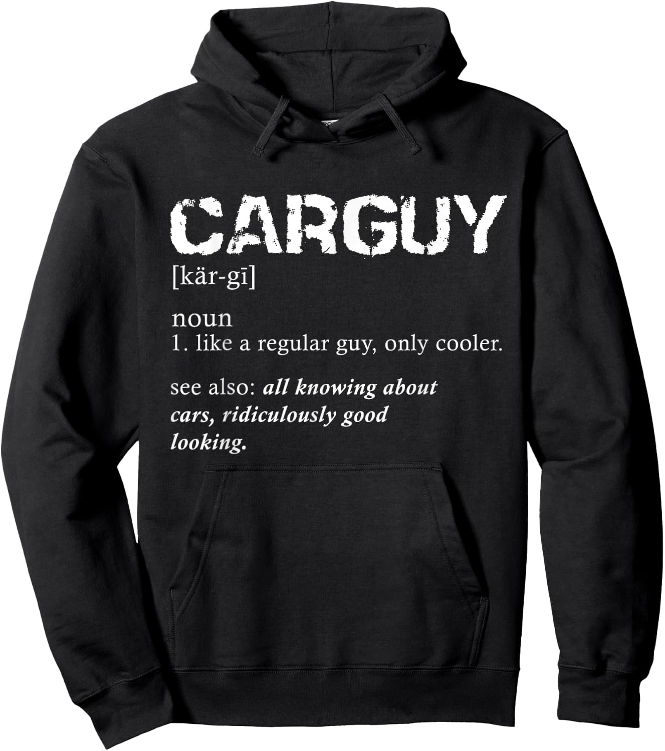Funny Car Guy Car Guy Definition Gear Head Hoodie - Hoodie | Black
