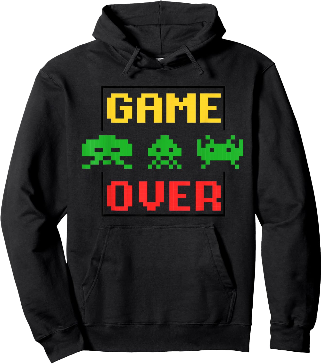 Arcade game Retro gaming Space Pixel art Vintage Invaders Hoodie - Hoodie | Black