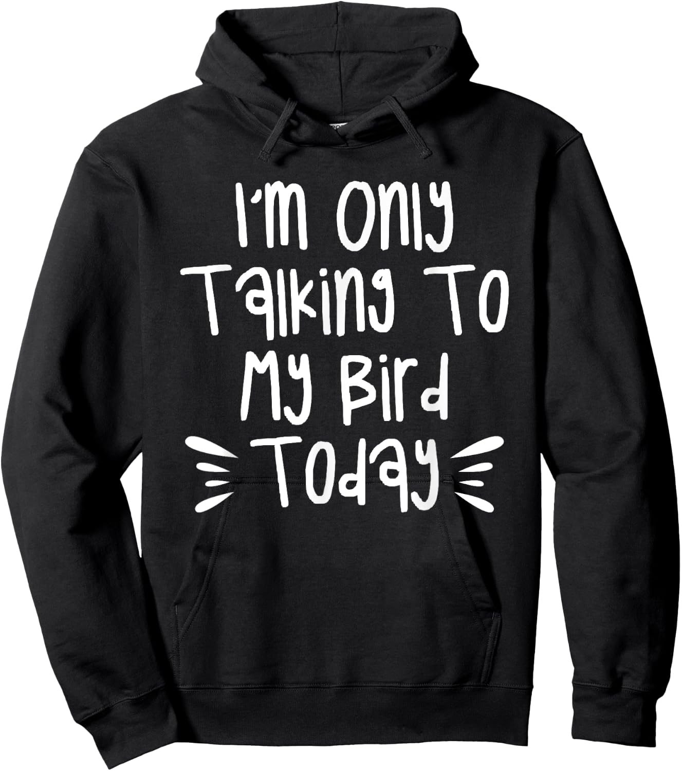 I'm Only Talking To My Bird Today Birds Hoodie - Hoodie | Black