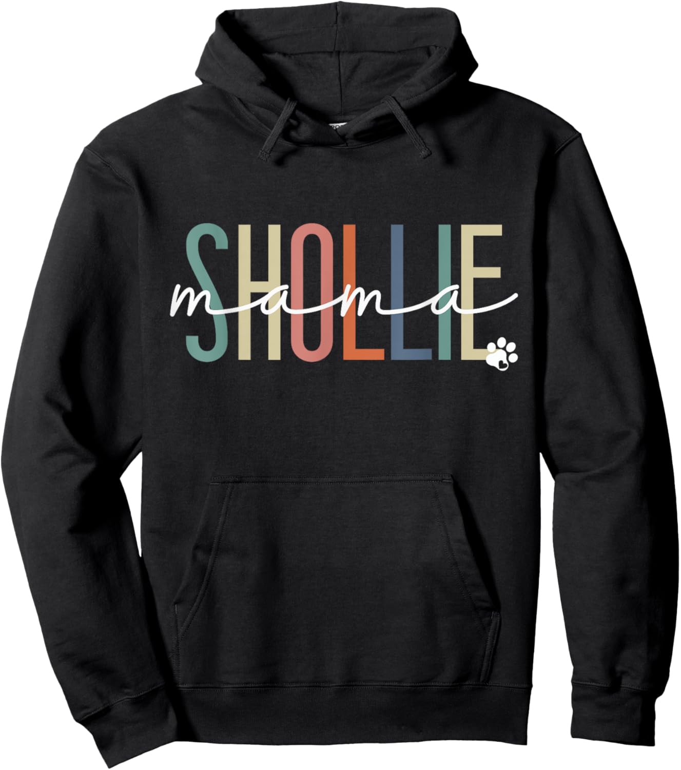 Shollie Mama Shollie Dog Mom Mother's Day Women Girls Kids Hoodie - Hoodie | Black