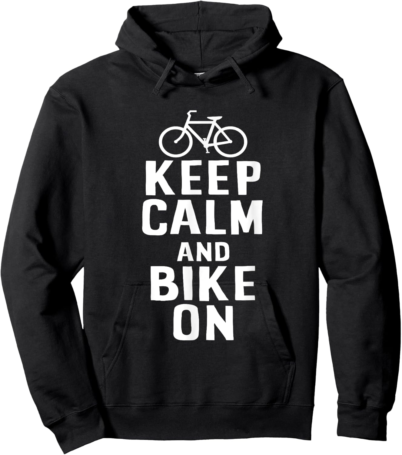 Bike Design Keep Calm And Bike On Hoodie - Hoodie | Black