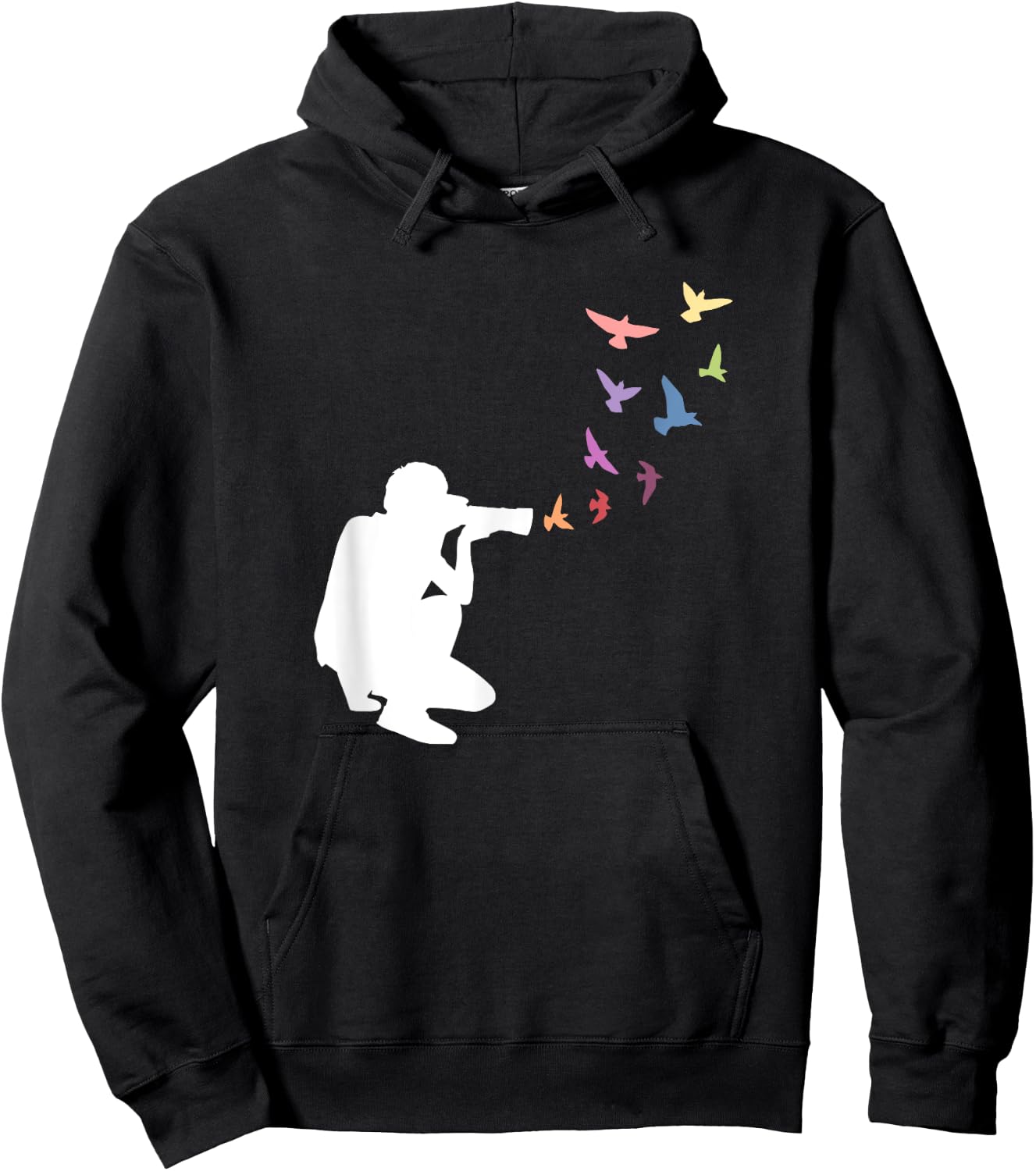 Photography nature birds on camera Hoodie - Hoodie | Black