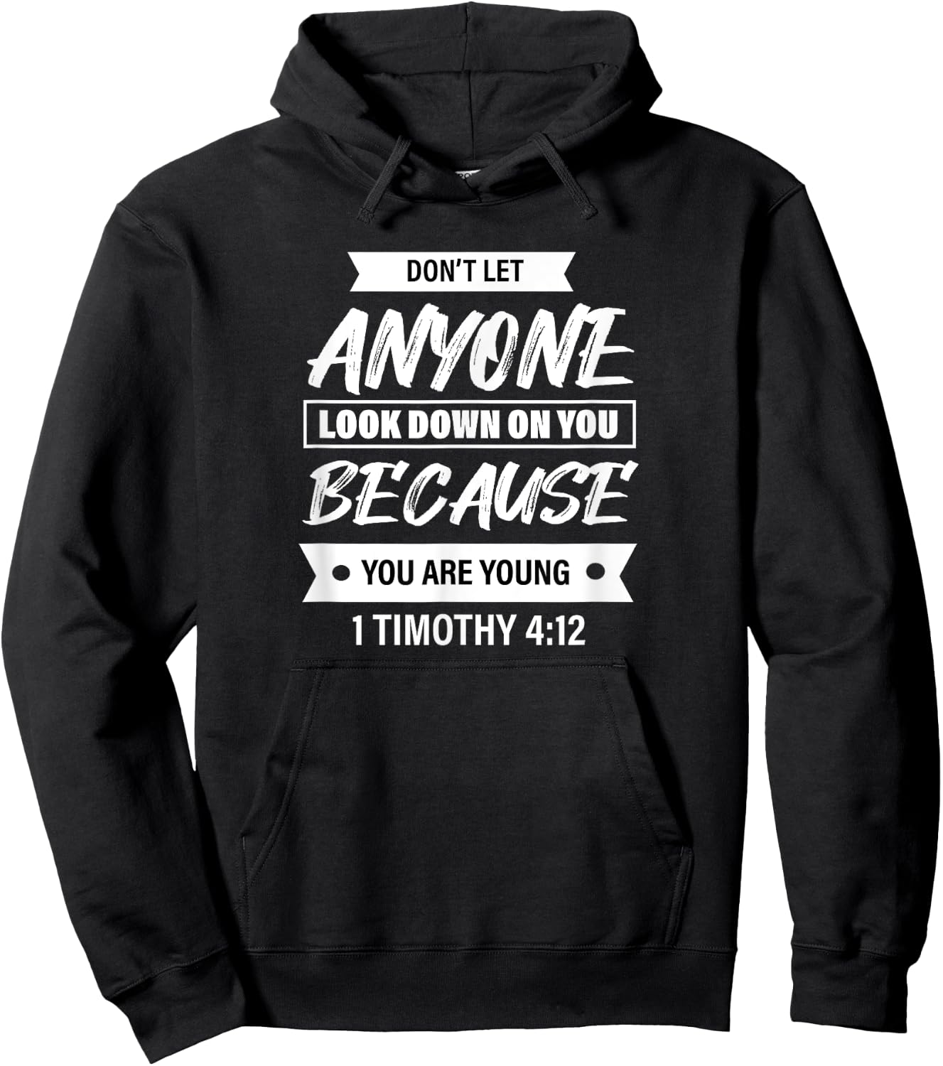 1 Timothy 4:12 - Bible Verse Christian & Men Hoodie - Hoodie | Black