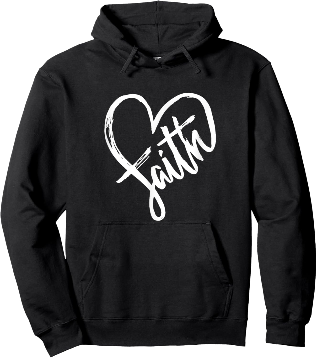 Faith Heart Love Religion - Jesus Believer Belief Crucifix Hoodie - Hoodie | Black