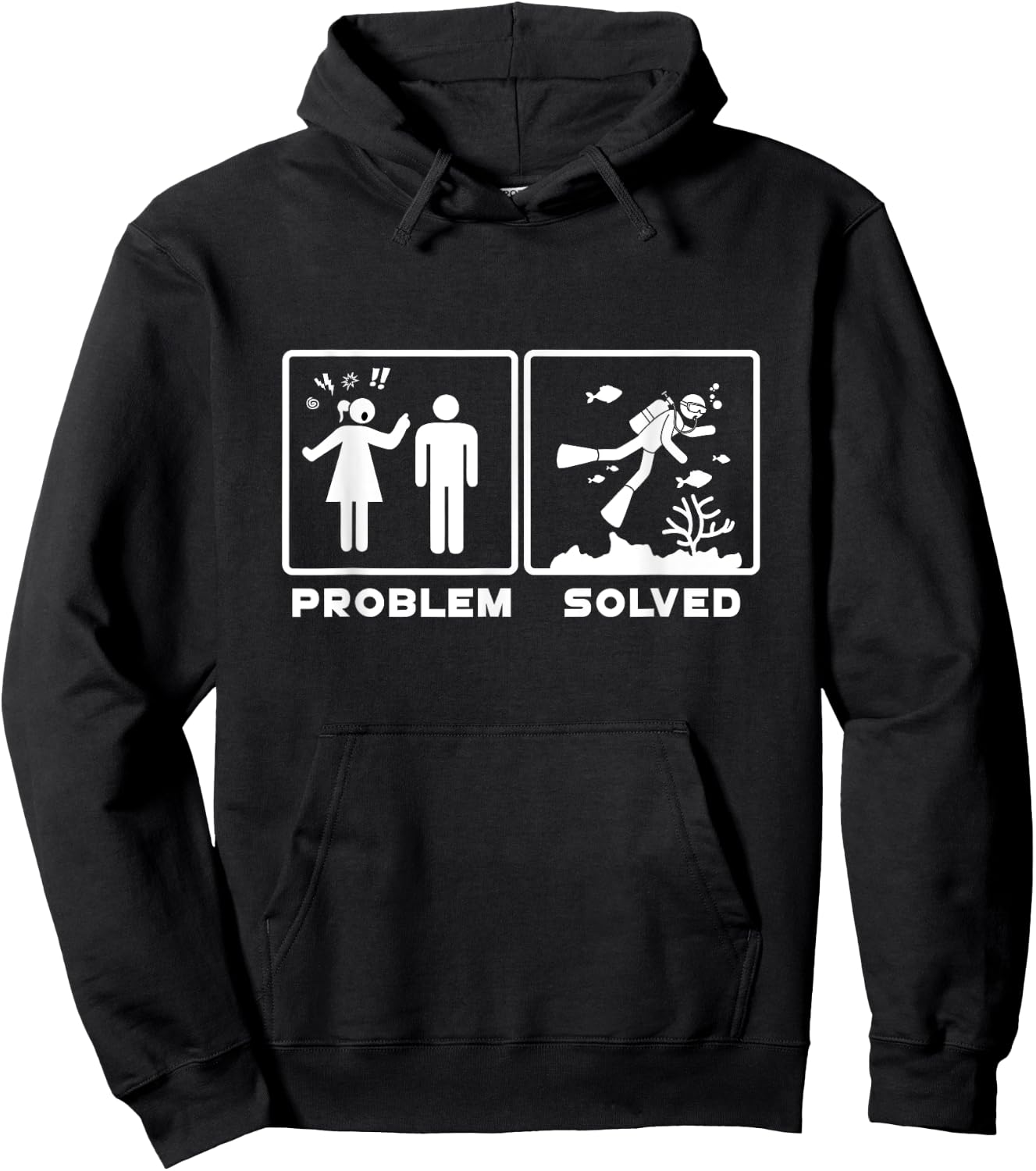 Diver Wife Problem Solved Hoodie - Hoodie | Black