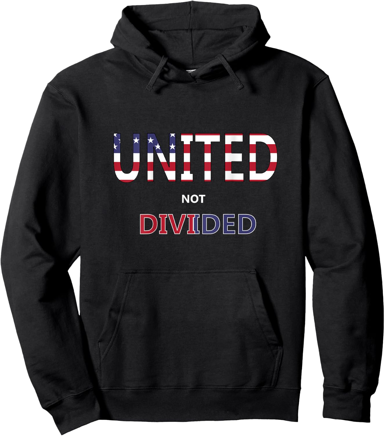 American United Not Divided - States of America Hoodie - Hoodie | Black