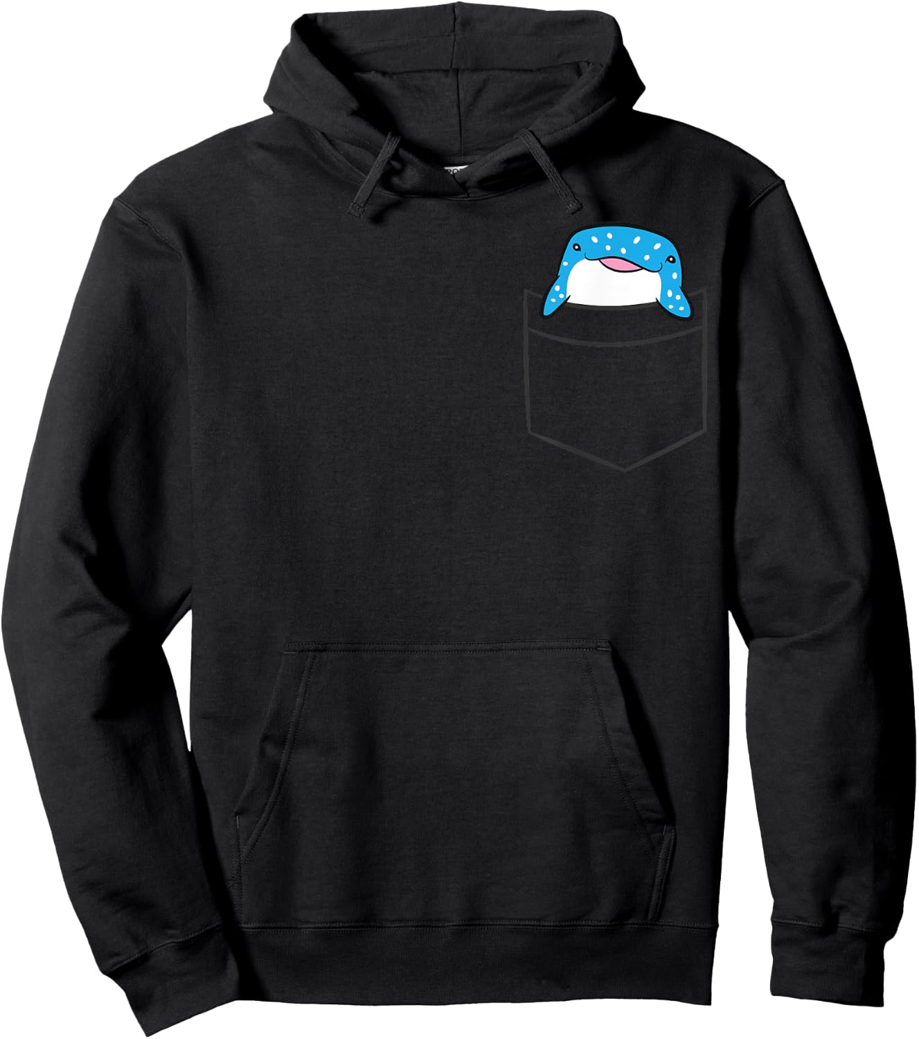 Whale Shark In The Pocket Ocean Animal Pocket Whale Shark Hoodie - Hoodie | Black