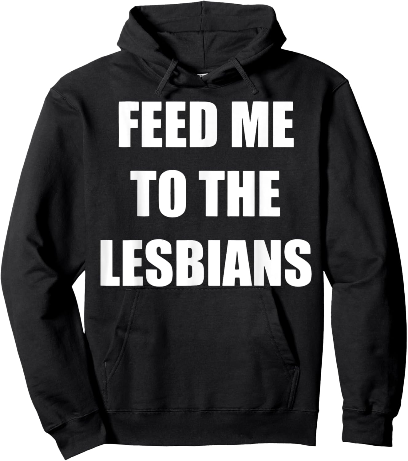 Feed Me To The Lesbians Funny Lesbians Gay Pride Hoodie - Hoodie | Black