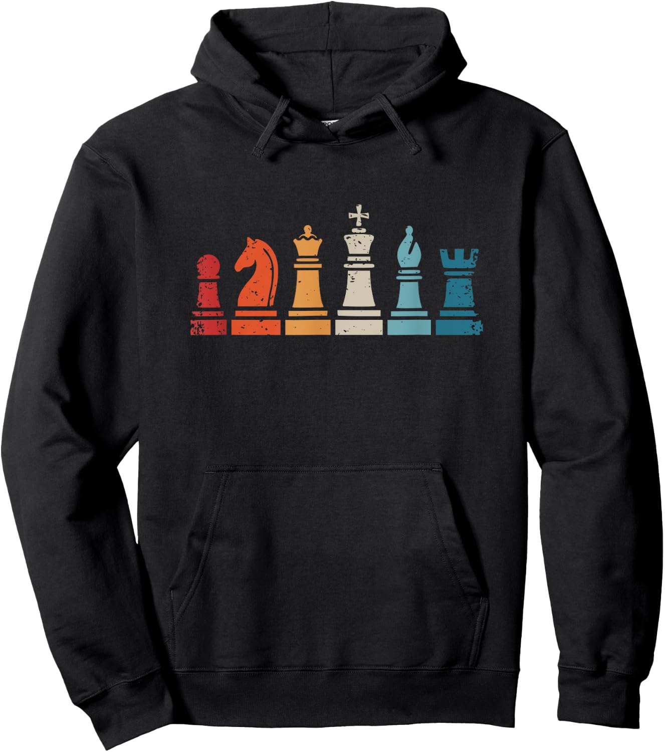Chess Player Vintage Chess Pieces Hoodie - Hoodie | Black
