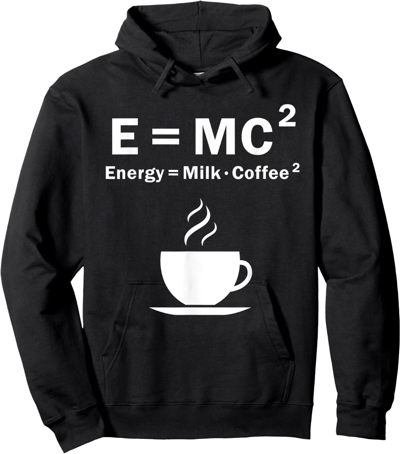 E=MC Energy Is Milk And Coffee Formula Science Gift Hoodie - Hoodie | Black